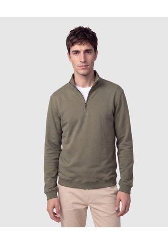 Buzo Cuello Alto Con Cierre Hombre  Para Hombre Verde Patprimo Patprimo