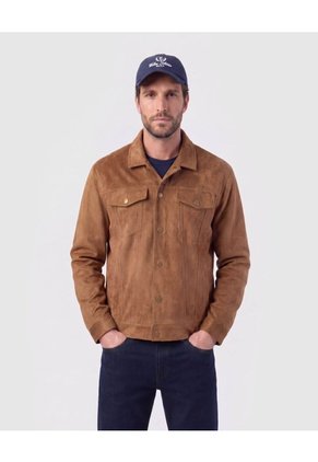 Chaqueta Trucker Para Hombre Café Patprimo