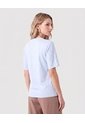 Camiseta De Mujer Con Apliques En Mangas  Para Mujer Azul Patprimo de Patprimo