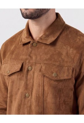 Chaqueta Trucker Para Hombre Café Patprimo