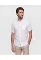 Camisa  Manga Corta Con Cuello Button Down  Para Hombre Blanco Patprimo de Patprimo