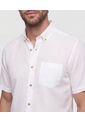 Camisa  Manga Corta Con Cuello Button Down  Para Hombre Blanco Patprimo de Patprimo