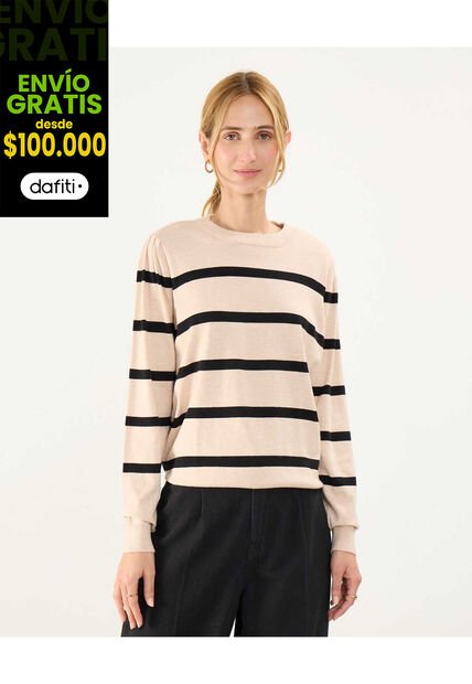 Saco Para Mujer Cuello Redondo Color Beige Marca Patprimo #30330591