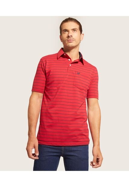 Polo Para Hombre Cuello Maquina Con Bolsillo Color Rojo  Marca Patprimo #44111106