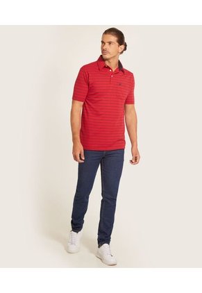 Polo Para Hombre Cuello Maquina Con Bolsillo Color Rojo  Marca Patprimo #44111106
