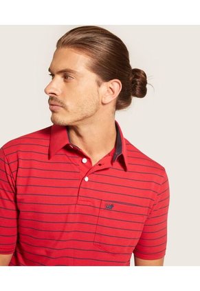 Polo Para Hombre Cuello Maquina Con Bolsillo Color Rojo  Marca Patprimo #44111106
