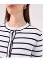 Camiseta A Rayas Con Botones   Para Mujer Blanco Patprimo de Patprimo