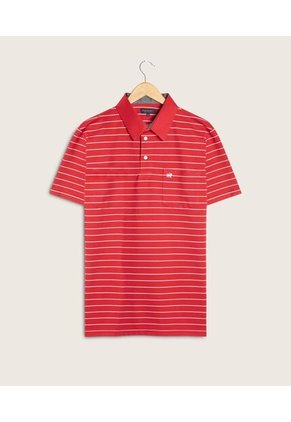 Polo Para Hombre Cuello Maquina Con Bolsillo Color Rojo  Marca Patprimo #44111106