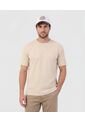 Camiseta Regular Fit Unicolor   Para Hombre Beige Patprimo de Patprimo