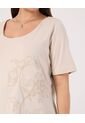 Camiseta Con Estampado   Para Mujer Crema Patprimo de Patprimo