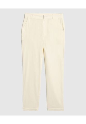 Pantalón Chino De Tiro Alto   Para Mujer Crema Patprimo Patprimo
