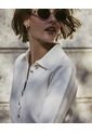 Cárdigan De Punto Con Cuello Camisero   Para Mujer Crudo Patprimo de Patprimo