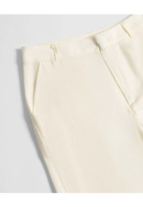 Pantalón Chino De Tiro Alto   Para Mujer Crema Patprimo