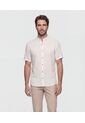 Camisa  Para Hombre Manga Corta Sin Bolsillo Cuello N Color Crema Marca Patprimo #44018339 de Patprimo