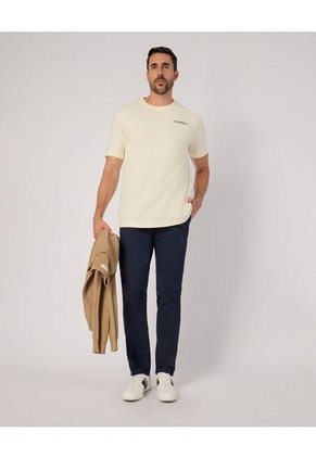 Camiseta  Para Hombre Manga Corta Cuello Redondo Color Crema Marca Patprimo #44090966