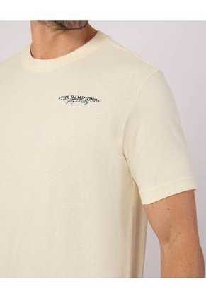 Camiseta  Para Hombre Manga Corta Cuello Redondo Color Crema Marca Patprimo #44090966