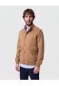 Chaqueta Unicolor Con Grandes Bolsillos   Para Hombre Café Patprimo de Patprimo