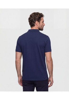 Polo  Con Cuello A Contraste  Para Hombre Azul Patprimo