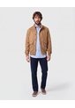 Chaqueta Unicolor Con Grandes Bolsillos   Para Hombre Café Patprimo de Patprimo