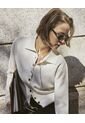 Cárdigan De Punto Con Cuello Camisero   Para Mujer Crudo Patprimo de Patprimo