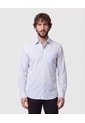Camisa A Rayas Manga Larga   Para Hombre Azul Patprimo de Patprimo
