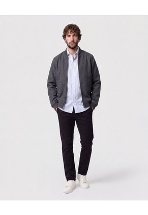 Camisa A Rayas Manga Larga   Para Hombre Azul Patprimo