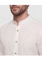 Camisa  Para Hombre Manga Corta Sin Bolsillo Cuello N Color Crema Marca Patprimo #44018339 de Patprimo