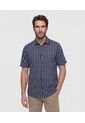 Camisa  Manga Corta Estampada  Para Hombre Azul Patprimo de Patprimo