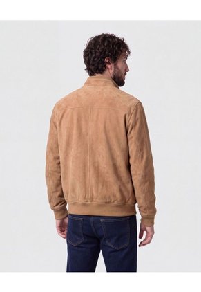 Chaqueta Unicolor Con Grandes Bolsillos Para Hombre Café Patprimo