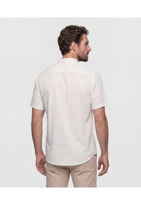 Camisa  Para Hombre Manga Corta Sin Bolsillo Cuello N Color Crema Marca Patprimo #44018339