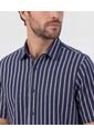 Camisa  Manga Corta Estampada  Para Hombre Azul Patprimo de Patprimo