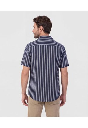 Camisa  Manga Corta Estampada  Para Hombre Azul Patprimo