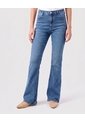 Jeans Bota Flare Detalles Metálicos Mujer  Para Mujer Azul Patprimo de Patprimo