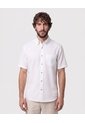 Camisa Manga Corta Cuello Botón   Para Hombre Blanco Patprimo de Patprimo