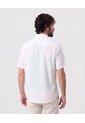 Camisa Manga Corta Cuello Botón   Para Hombre Blanco Patprimo de Patprimo