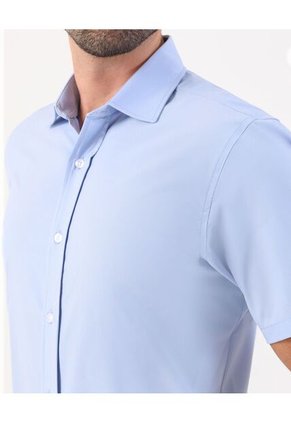 Camisa  Para Hombre Manga Corta Sin Bolsillo Cuello F Color Blanco Marca Patprimo #44017346