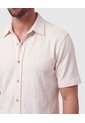 Camisa Manga Corta Texturizada Hombre  Para Hombre Beige Patprimo de Patprimo