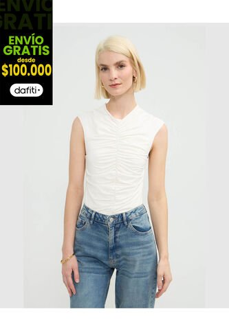 Camiseta Para Mujer Manga Sisa Cuello Redondo Color Blanco Marca Patprimo #30093750 Patprimo