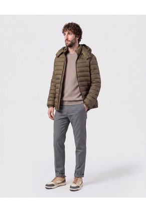 Chaqueta Acolchada Con Capota   Para Hombre Verde Patprimo