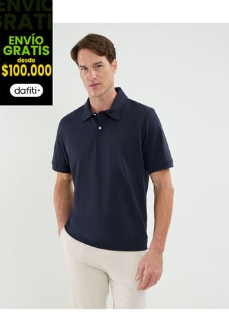Polo Para Hombre Cuello Maquina Sin Bolsillo Color Azul Marca Patprimo #44112729 Patprimo