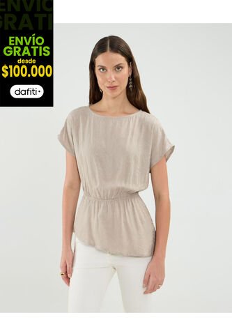 Blusa Para Mujer Manga Corta Color Café Marca Patprimo #30123487 Patprimo