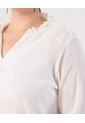 Blusa Unicolor  Curvy  Para Mujer Blanco Patprimo de Patprimo
