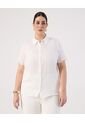 Camisa  Para Mujer Manga Corta Color Blanco Marca Patprimo #14010202 de Patprimo