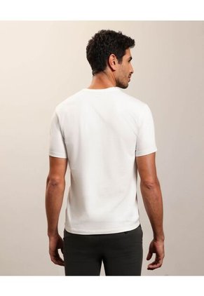 Camiseta Básica Cuello Redondo   Para Hombre Blanco Patprimo