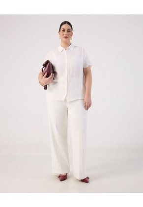 Camisa  Para Mujer Manga Corta Color Blanco Marca Patprimo #14010202