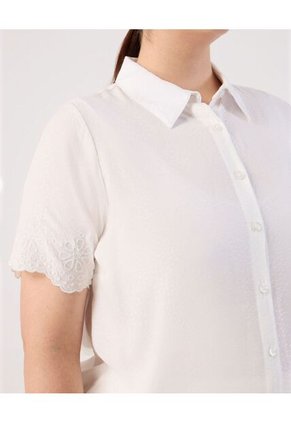 Camisa  Para Mujer Manga Corta Color Blanco Marca Patprimo #14010202