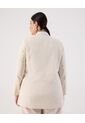 Blazer Unicolor Con Botones  Curvy  Para Mujer Beige Patprimo de Patprimo