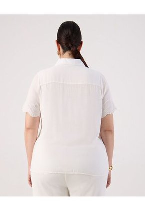 Camisa  Para Mujer Manga Corta Color Blanco Marca Patprimo #14010202