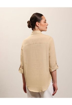Camisa  Para Mujer Manga Larga Color Beige Marca Patprimo #30010761