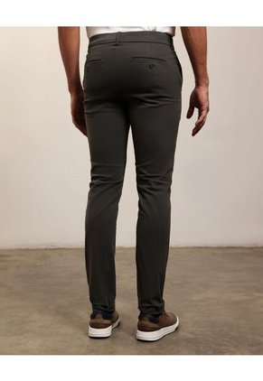 Pantalon Tipo Chino Unicolor   Para Hombre Gris Patprimo